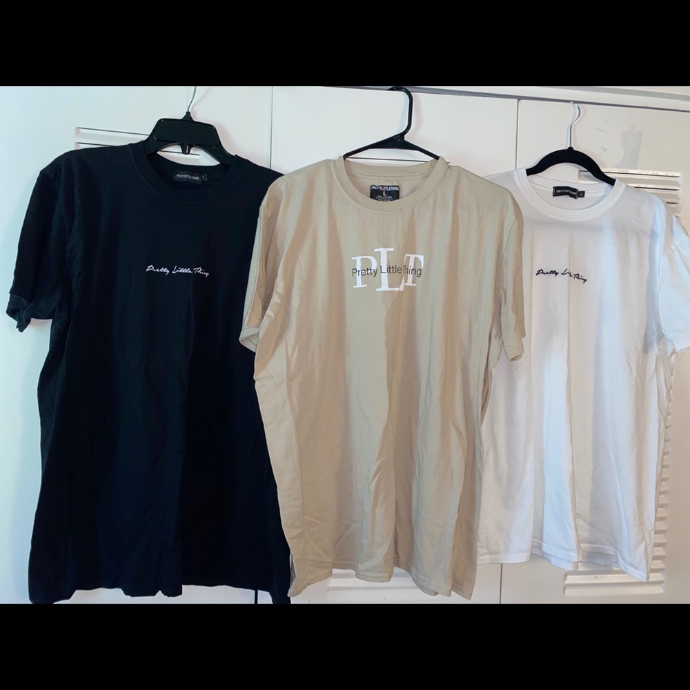 3 Pretty Little Thing Oversized T-shirts.